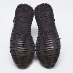 Louis Vuitton Black/Brown Monogram Canvas And Suede Run Away Low Top Sneakers Size 41