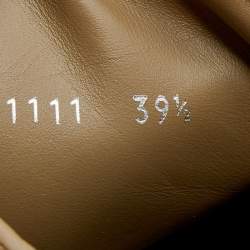 Louis Vuitton Beige/Olive Green Canvas And Monogram Embossed Suede Wedge Sneakers Size 39.5