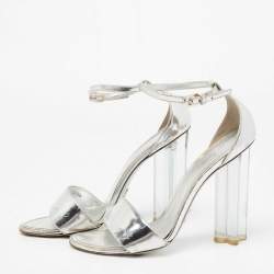 Louis Vuitton Silver Heeled Sandals SIZE EU 40