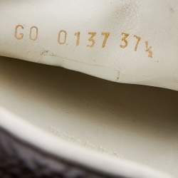 مملوكة مسبقًا حذاء رياضي لوي فيتون فرونت رو كانف اس مونوغرامي وجلد بني /أبيض مقاس 37.5