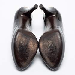 مملوكة مسبقًا حذاء كعب عالي لوي فيتون او ريالي! جلد لامع أسود مقاس 38