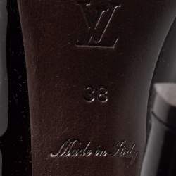 مملوكة مسبقًا حذاء كعب عالي لوي فيتون او ريالي! جلد لامع أسود مقاس 38