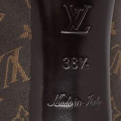 Pre Owned Louis Vuitton Fusian Monogram Idylle Canvas Romance Peep Toe Pumps Size 38.5