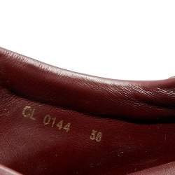 Louis Vuitton Burgundy Patent Leather Lace Up Platform Sneakers Size 38