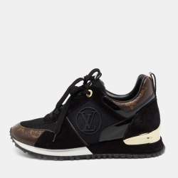 Louis Vuitton Shoe Black Mesh Monogram Paillettes Platform Pump