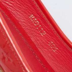 مملوكة مسبقًا صندل لوي فيتون جلد فيرنيه روج غرينادين كعب روكي مقاس 40.5