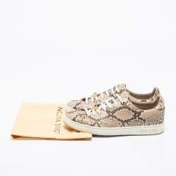 Louis Vuitton Brown/Cream Python Leather Frontrow  Sneakers Size 37.5