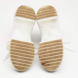 مملوكة مسبقًا Louis Vuitton White/Brown Monogram Canvas And Knit Fabric Archlight Low Top Sneakers Size 36