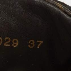 Louis Vuitton Brown Suede And Monogram Canvas Energie Low Top Sneakers Size 37
