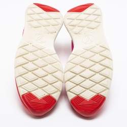 Louis Vuitton Pink/Red Neoprene And Leather Aftergame Sneakers Size 41