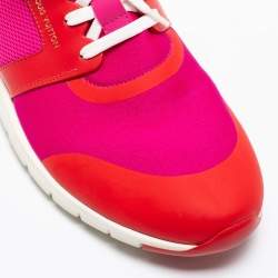 Louis Vuitton Pink/Red Neoprene And Leather Aftergame Sneakers Size 41