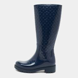 Louis Vuitton Monogram Rubber High Drops Rain Boots - Size 6 / 36