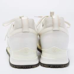 Louis Vuitton White Mesh and Leather Run Away Low-Top Sneakers Size 38.5