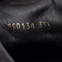 Pre Owned Louis Vuitton Black  Leather Love  Embossed High-Top Sneakers Size 37.5