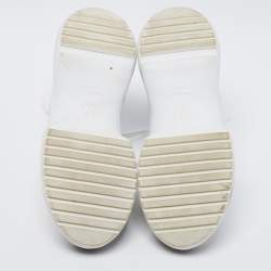 Louis Vuitton White/Brown Neoprene, Mesh and Monogram Canvas Archlight Low-Top Sneakers Size 40