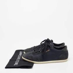 Louis Vuitton Navy Blue Suede and Nylon Low-Top Sneakers Size 37