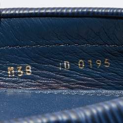 مملوكة مسبقًا حذاء لوفرز لوي فيتون غلوريا جلد إيبي أزرق سليب أون بفيونكة مقاس 38