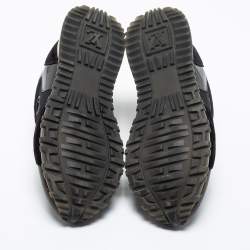 Louis Vuitton Black/Brown Mesh, Suede and Monogram Canvas Run Away Low-Top Sneakers Size 38
