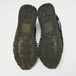 مملوكة مسبقًا Louis Vuitton Black/Brown Suede And Mesh Run Away Sneakers Size 41