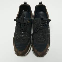مملوكة مسبقًا Louis Vuitton Black/Brown Suede And Mesh Run Away Sneakers Size 41