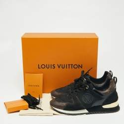 مملوكة مسبقًا Louis Vuitton Black/Brown Suede And Mesh Run Away Sneakers Size 41