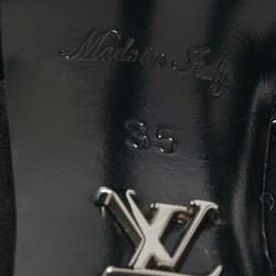 Louis Vuitton Black Suede Embellished Ankle Strap Sandals Size 35