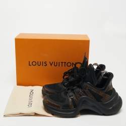 Louis Vuitton Brown/Black Monogram Canvas and Mesh Archlight Low-Top Sneakers Size 37.5