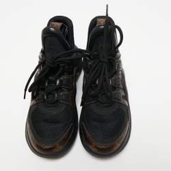Louis Vuitton Brown/Black Monogram Canvas and Mesh Archlight Low-Top Sneakers Size 37.5
