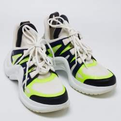Pre Owned Louis Vuitton Multicolor Nylon And Leather Archlight Low-Top Sneakers Size 38.5