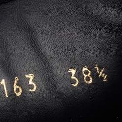 مملوكة مسبقًا Louis Vuitton Black Monogram Satin And Leather Lace Up Sneakers Size 38.5