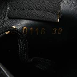 Louis Vuitton Black Perforated Leather and Suede Run Away Sneakers Size 38