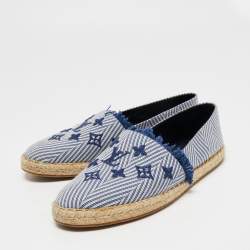 Louis Vuitton Blue Canvas Sail Away Espadrille Flats Size 41 at 1stDibs