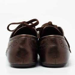 Louis Vuitton Brown Monogram Canvas And Leather Low Top Sneakers Size 37