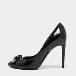 Louis Vuitton Black Patent Leather Fiance Pumps Size 36