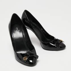 Louis Vuitton Black Patent Leather Fiance Pumps Size 36
