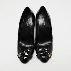 Louis Vuitton Black Patent Leather Fiance Pumps Size 36
