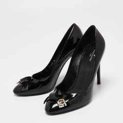 Louis Vuitton Black Patent Leather Fiance Pumps Size 36