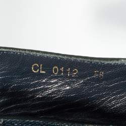Louis Vuitton Denim Monogram Denim Bastille Espadrille Slingback Platform Wedge Sandals Size 38