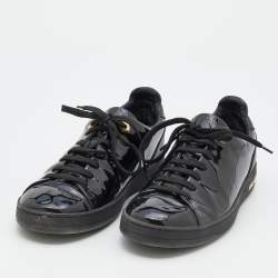 Louis Vuitton Women’s Frontrow Black Patent Leather Sneakers Size 40