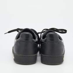 Louis Vuitton Black Patent Leather Frontrow Low Top Lace Up Sneakers Size 40