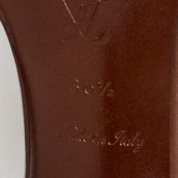 Louis Vuitton Brown  Leather  T Strap Sandals Size 36.5