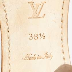 Pre Owned Louis Vuitton Multicolor Leather Studded Strappy Sandals Size 38.5