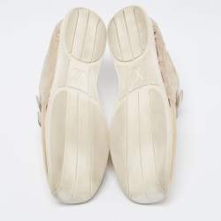 مملوكة مسبقًا Louis Vuitton Metallic Gold Monogram Empreinte Leather Sneakers Size 40.5