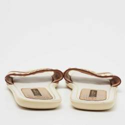 Louis Vuitton Multicolore Monogram Canvas and Leather Studded Flat Slides Size 36.5