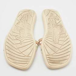 Louis Vuitton Multicolore Monogram Canvas and Leather Studded Flat Slides Size 36.5