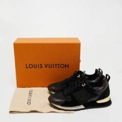مملوكة مسبقًا Louis Vuitton Brown/Black Coated Canvas and Suede Run Away Sneakers Size 36.5