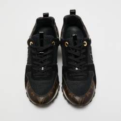 مملوكة مسبقًا Louis Vuitton Brown/Black Coated Canvas and Suede Run Away Sneakers Size 36.5