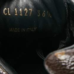 مملوكة مسبقًا Louis Vuitton Brown/Black Coated Canvas and Suede Run Away Sneakers Size 36.5