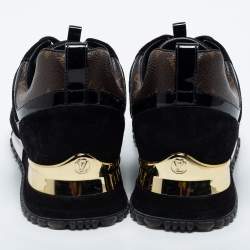 Louis Vuitton Monogram Canvas and Suede Run Away Sneakers Size 37.5