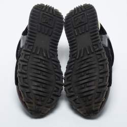 Louis Vuitton Monogram Canvas and Suede Run Away Sneakers Size 37.5